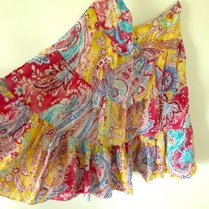 Ralph Lauren Boho Peasant Maxi Skirt